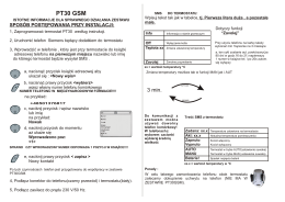 Instrukcja PT30 GSM i PT30GS1 - E