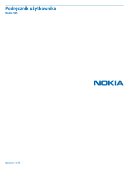 Podręcznik użytkownika Nokia 105