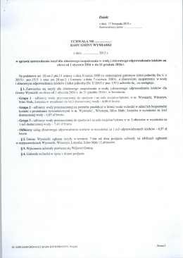 uchwała nr .................... rady gminy wymiarki