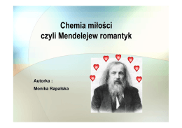 Chemia miłości, czyli Mendelejew romantyk