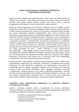 Pobierz dokument: PDF - Duszpasterstwo Rodzin Archidiecezji