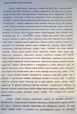 Stopień rozkładu materii organicznej