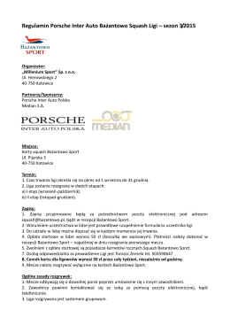 Regulamin Porsche Inter Auto Bażantowo