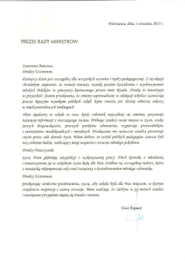 PREZES RADY MINISTR&Oacute;W