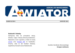 Gazetka nr 8/2015 - Aeroklub Warszawski