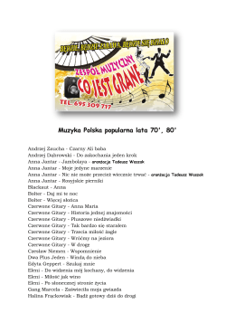 Muzyka Polska popularna lata 70`, 80`