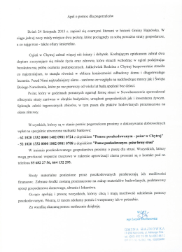 Apel o pomoc dla po gorzelców Dzień 24