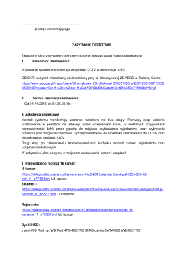 zapytanie ofertowe CCTV - Wspólnota Mieszkaniowa