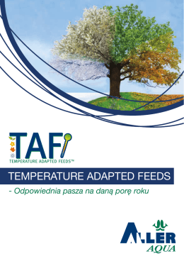 TEMPERATURE ADAPTED FEEDS - Aller-Aqua