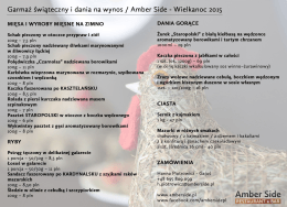 Garmaż świąteczny i dania na wynos / Amber Side