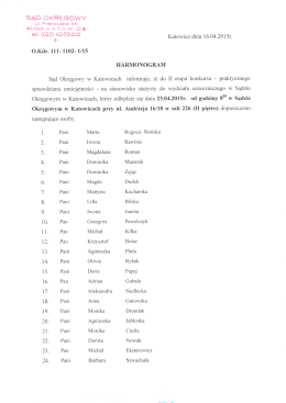 Lista kandydat&oacute;w dopuszczonych do II etapu konkursu