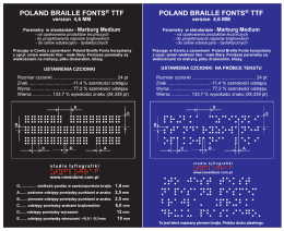 Parametr czcionki Poland Braille Fonts MM