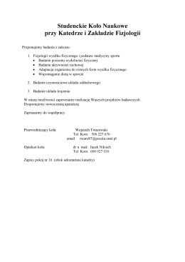 Studenckie Koło Naukowe przy Katedrze i Zakładzie Fizjologii