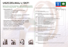 USZCZELNIAJ Z SKF!