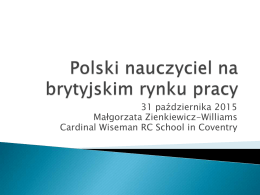 Nauczyciel z kwalifikacjami z Polski na brytyjskim rynku pracy