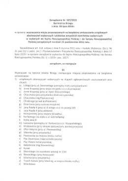 Zarządzenie Nr 507/2015 Burmistrza Brzegu z dnia 28