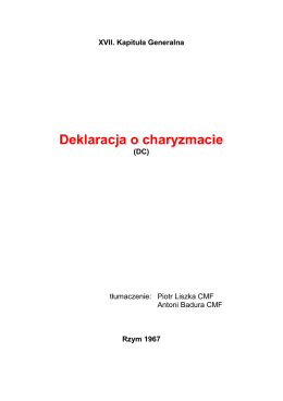 Deklaracja o charyzmacie DC (1967)