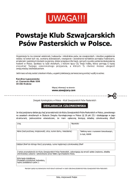 ulotka klub popr - Portal Wielbicieli Szwajcarskich Psów Pasterskich