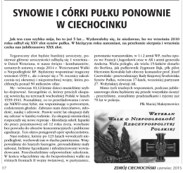 SYNOWIE l C&Oacute;RKI PUŁKU PONOWNIE W