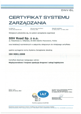 CERTYFIKAT SY TEMU ZARZĄDZANIA