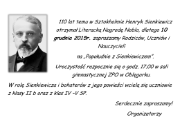 110 lat temu w Sztokholmie Henryk Sienkiewicz otrzymał Literacką