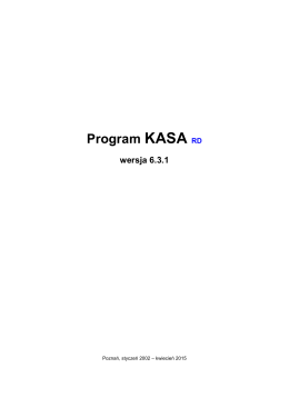 Instrukcja programu KASA - PRO-INF