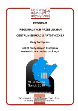 Przesłuchania CEA – program - Państwowa Szkoła Muzyczna I i II st