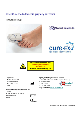 Instrukcja obsługi Cure-EX