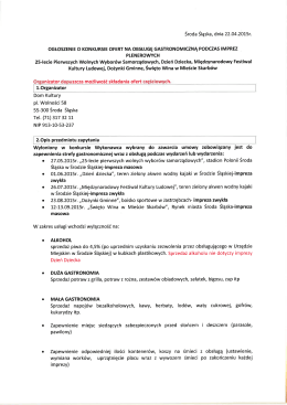 Środa Śląska, dnia 22.04.2015r. - Dom Kultury w Środzie Śląskiej