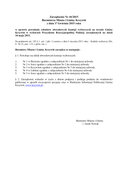 Nr 44/2015 - Urząd Miasta i Gminy Krzywiń