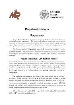 PRZYSTANEK HISTORIA RADOMSKO (PDF – zobacz, ok. 0.4 MB)