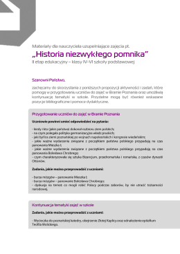 &bdquo;Historia niezwykłego pomnika"