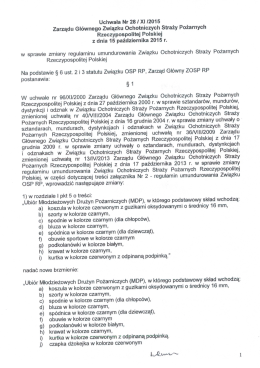 Uchwała Nr 28 I XI 12015 Zarządu Głównego Związku