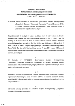 ucHwAŁA NR tli/44412015 zGRoMADzENlA zwiĄzku