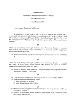 Uchwała nr I.8.15 Zgromadzenia Międzygminnego Związku
