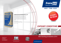 Produkty Franspol - Zaprawy cementowe