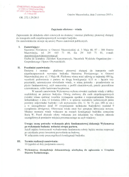 Zapytanie ofertowe - Starostwo Powiatowe w Ostrowi Mazowieckiej