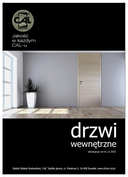 Cennik drzwi wewnętrznych