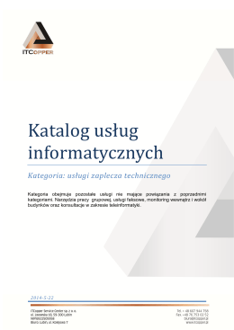 Katalog usług informatycznych