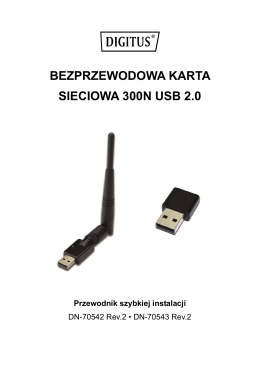 BEZPRZEWODOWA KARTA SIECIOWA 300N USB 2.0 Przewodnik