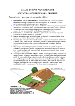 zasady budowy przydomowych oczyszczalni ścieków gmina chodzież