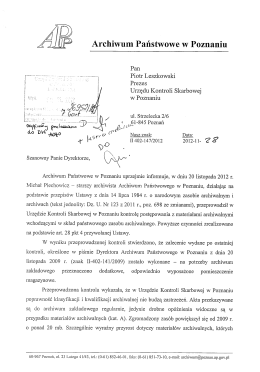 Kontrola postępowania z materiałami