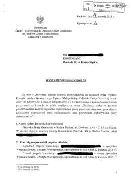Realizacja zadań w zakresie przeprowadzania kontroli legalności