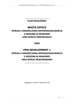 Plan połączenia White Office i PPM Development 1
