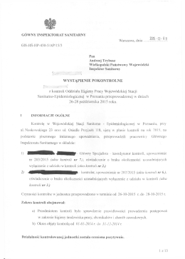 Sprawdzenie prawidłowości prowadzenia postępowań w zakresie