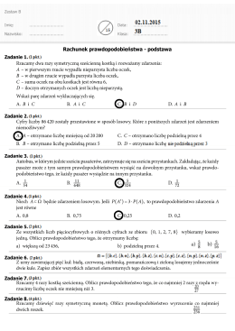 Rachunek prawdopodobieństwa