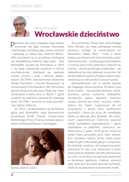 Wrocławskie dzieciństwo – Anna Oryńska