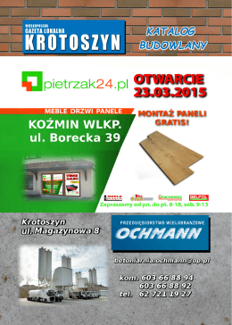 Katalog budowlany - Wielkopolska Gazeta Lokalna Krotoszyn