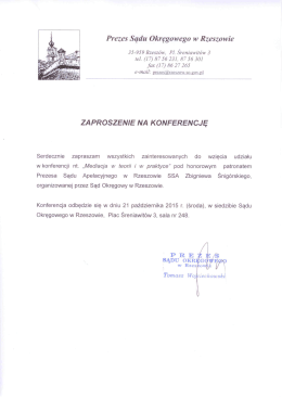 Prezes Sądu Okręgowego w Rzeszowie