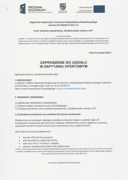Świętokrzyskie czaruje w 3D - Regionalna Organizacja Turystyczna